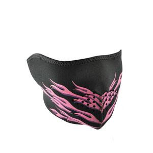 z Balboa WNFM054H Neoprene half Face Mask  Pink Flames